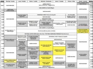 program schedule September 2022