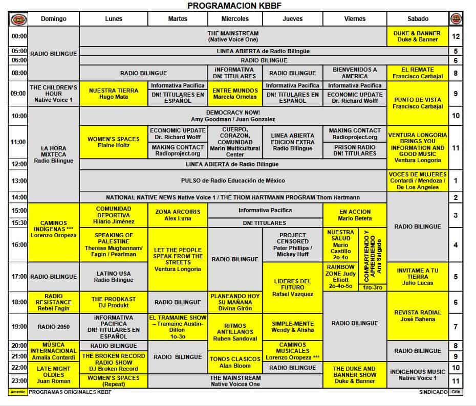 program schedule Oct 2025 program schedule Oct 2025