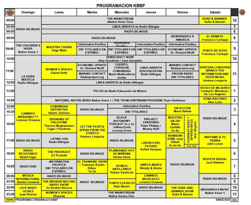 program schedule Jan 2026