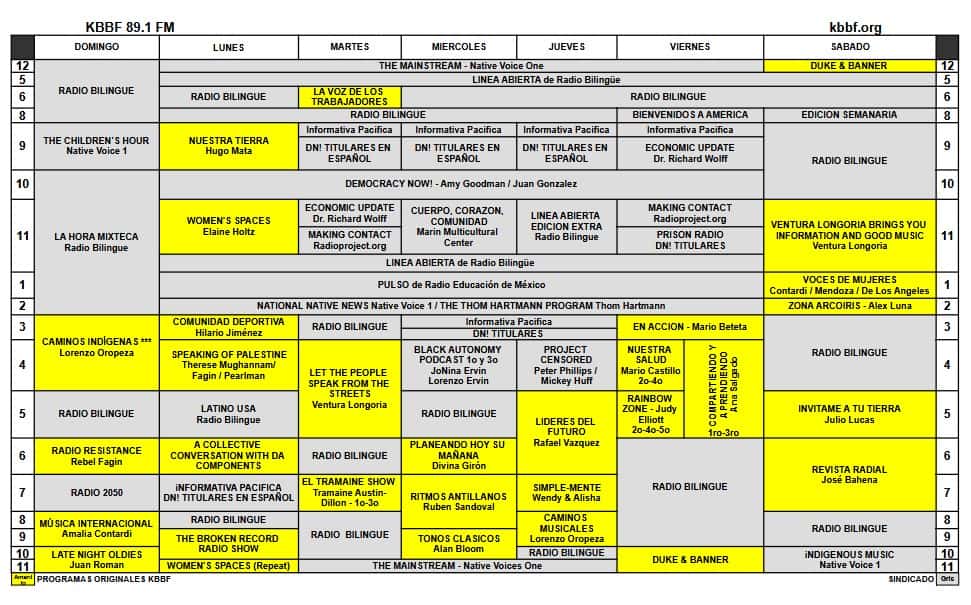 kbbf programming april 2026