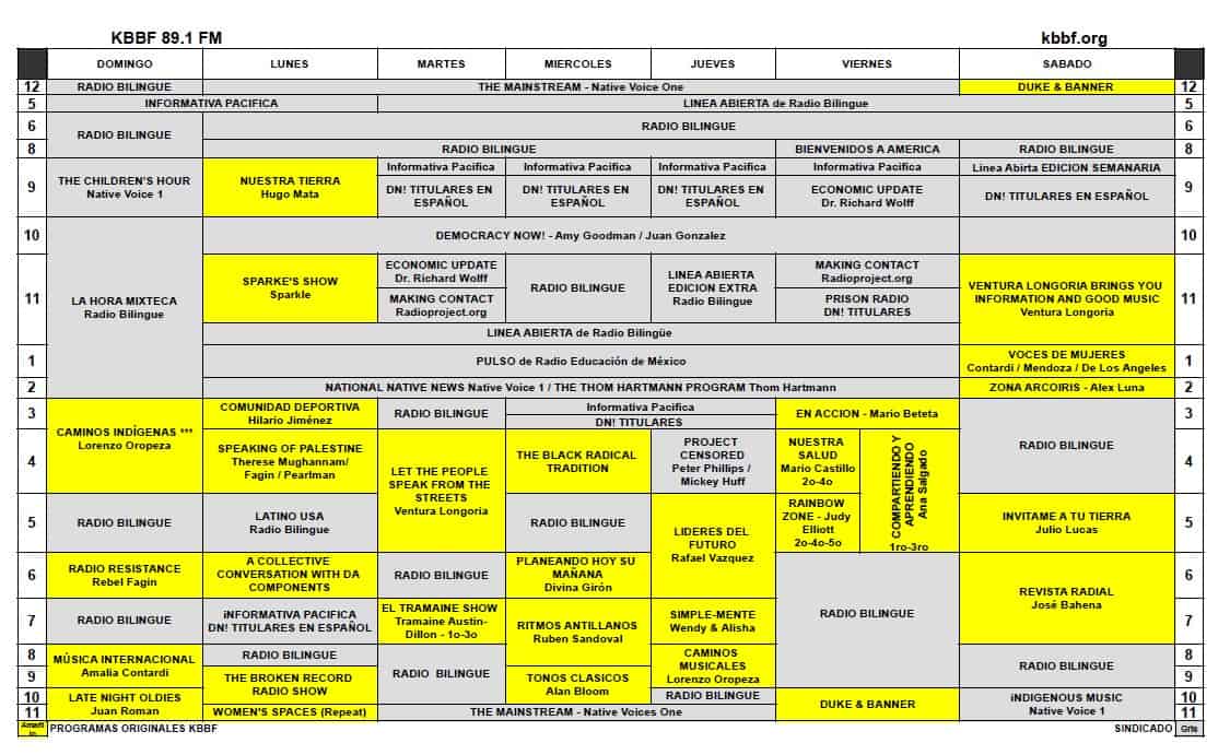 program schedule Aug 2026